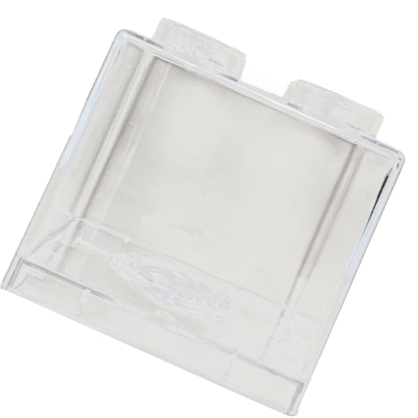 Rensa Pengar Sparbank Byggblock Design Rektangulär Transparent Mynt Spara Box för Barn Pojkar Flickor Vit 8,9x8,9x9,2cm / 3,5x3,5x3,6in/