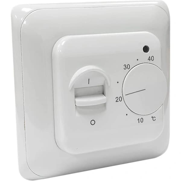 【BEMS】Manual Electric Floor Heating Thermostat with AC 220v 16a Sensor, Mechanical Floor Heating Thermostat Controller [Energy Class A+++]