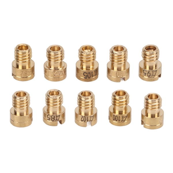 10 stk Forgasser Hoveddyser Metall Carb Hoveddyser 82‑105 for GY6 50cc 139QMB Scooter Moped