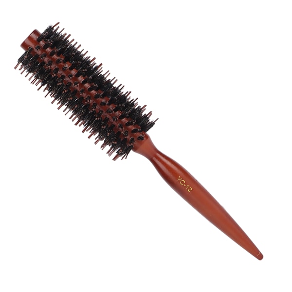 Rund styling hårbørste Salon Brug curling roller hårbørste med spids hale håndtag Skrå linier ++/