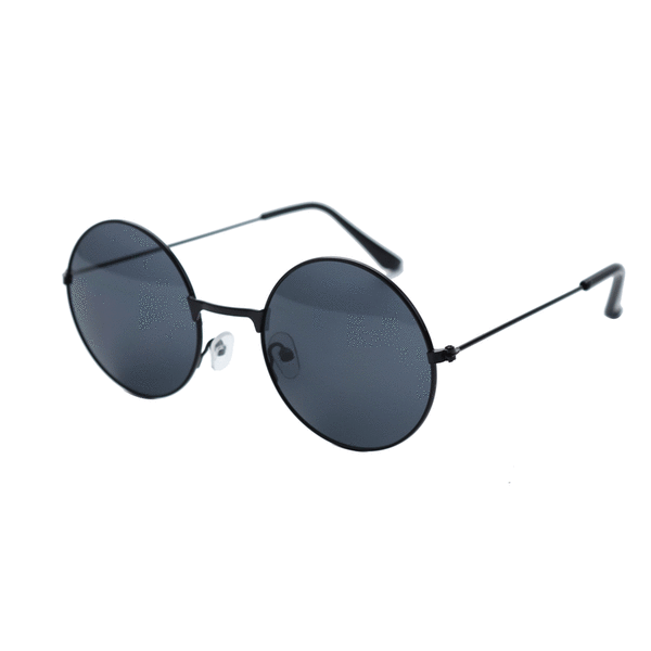 Lennon Style V røde klassiske runde polariserte UV400 solbriller black frame gray film