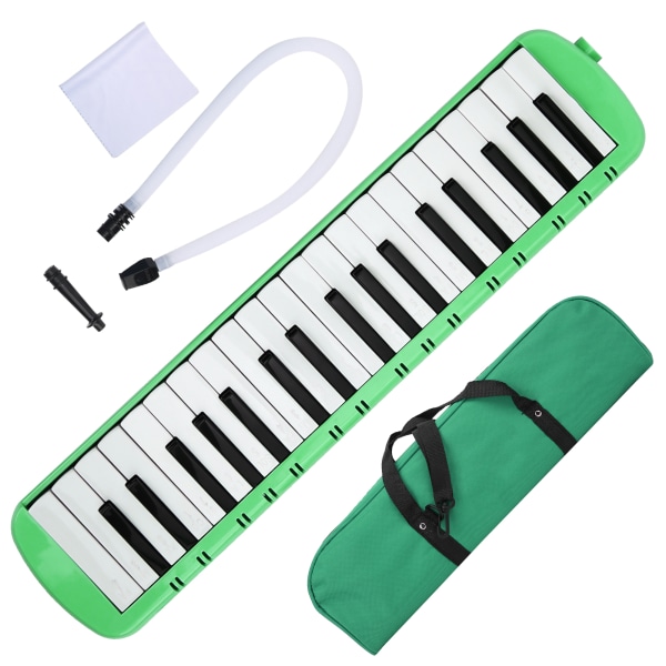 TIMH Melodica 37 tangenter Keyboard Blåsemusikkinstrument for nybegynnere profesjonell trening Grønn