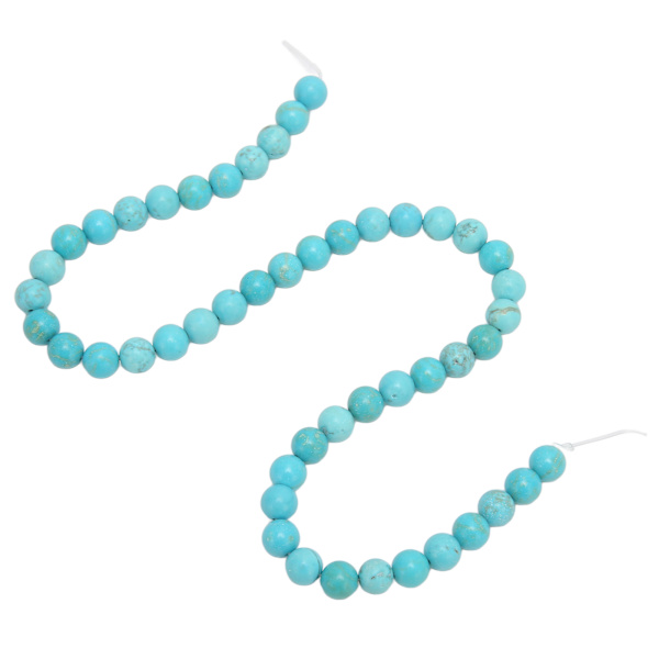 Turkos Stenar 8mm Blå Blanka Naturliga Stenar Runda Turkos Stenar för DIY Armband Halsband Örhängen