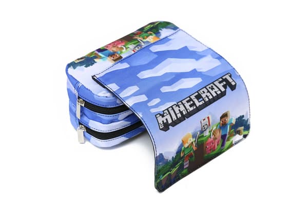 Minecraft Dubbelskiktat Pennfodral för Barn med Stor Kapacitet