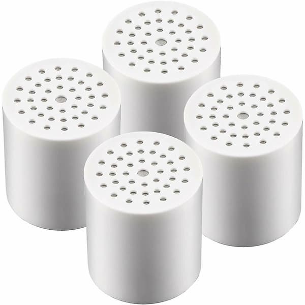 【BEMS】4-pack 15-stegs ersättningspatron Universellt högflödesduschfilter med VC, reducerar hårt vatten 1pcs
