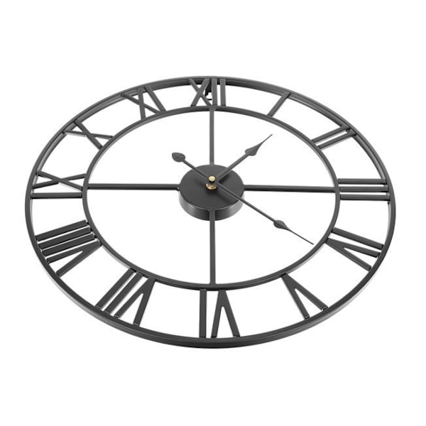 Retro Wall Clock with Roman Numerals Svart black