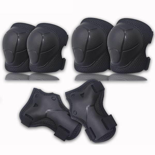 【BEMS】Six-piece Knee and Elbow Pad Set - Black