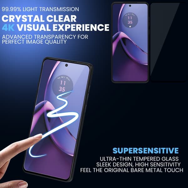 2-Pack Motorola G84 Screen Protector - Tempered Glass 9H - Super Quality 3D