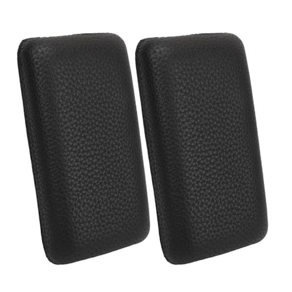 Bilbenkuddar Microfiber Pu-läder Mjukt Bil Center Console Knä Armbågsdyna Kudde Svart