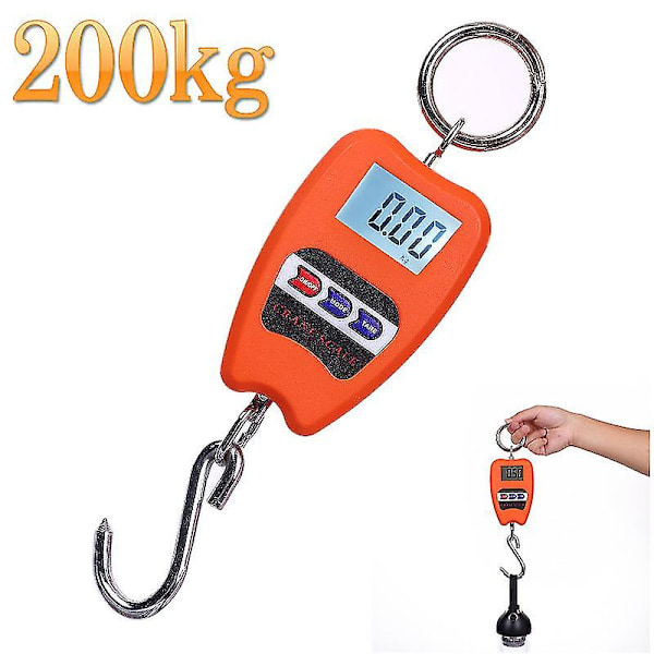 200 kg professionell industriell digital våg, dynamometer krokfjäder