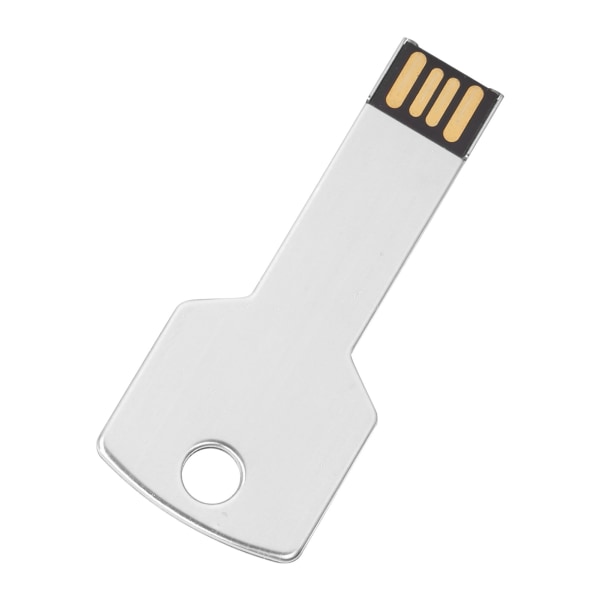 Key Shape USB Flash Drive USB-minneplate USB Flash Drive for datamaskin Bruk Silver8GB ++