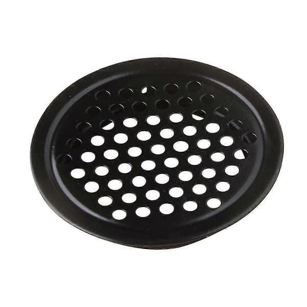 10 stk. 19-53 mm sorte runde ventilationsgitre i rustfrit stål med flade blade Flat 29mm