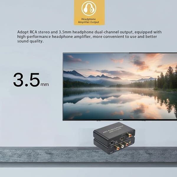 【BEMS】HDMI ARC Audio Extractor HDMI ARC Converter DAC-konverter CEC