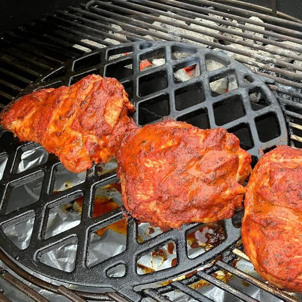 30 cm støbejernsgrillrist til Weber Gourmet BBQ System - Grillrist til bålfad - Rund stegeplade - Reservedele til Weber 8834