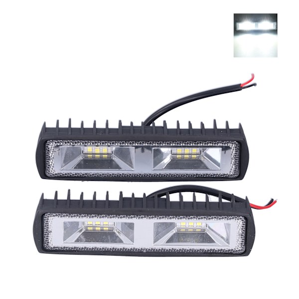 Par arbeidslysramper 12 LED-er 36W 12‑24V Søkelys for motorsykkel lastebil Båt Traktor Tilhenger Offroad