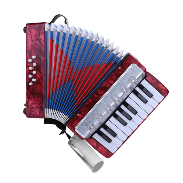 TIMH 17 Key 8 Bas Piano Harmonika Musikinstrument for begyndere studerende (rød)