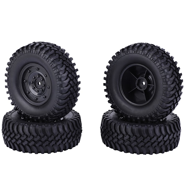100mm Diameter Simuleringsdekk for RC-bil 1/10 Fjernstyrt Bil Dekk Erstatningstilbehør Svart