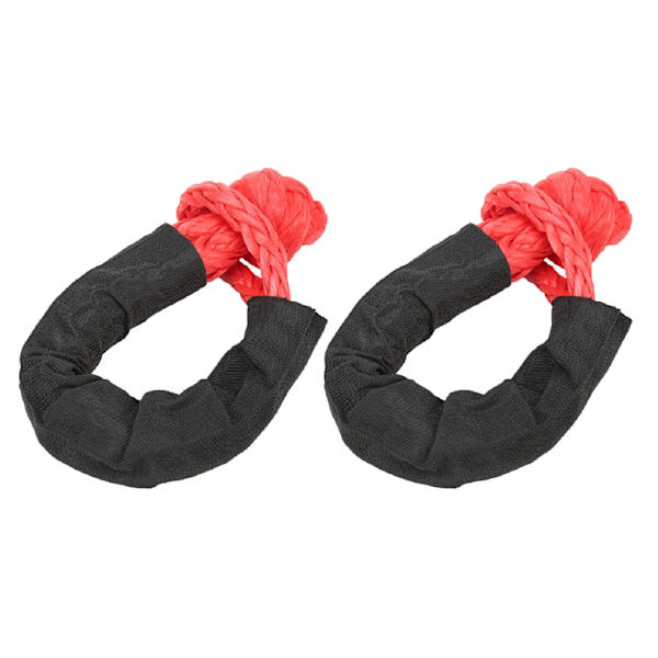 2 st Recovery Soft Shackle 35 ton Brottstyrka Lättviktsrep Shackle för Lastbil Stora SUV:er Offroad Fordon Röd