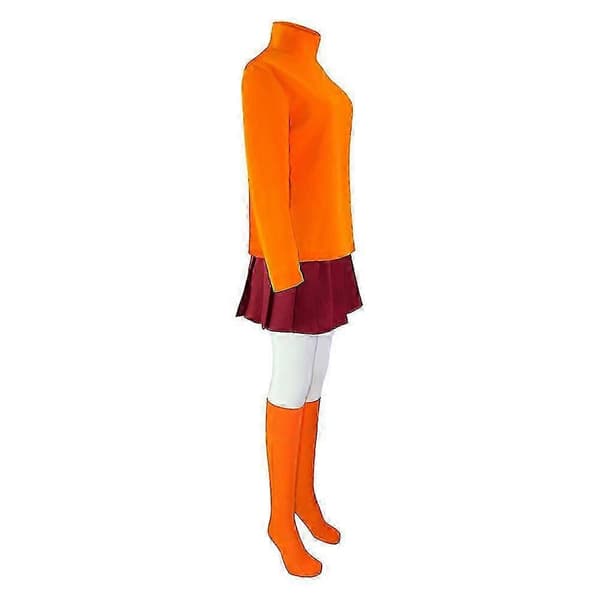 Scooby-doo Velma Cosplay Halloween-asu - KYLLÄ L