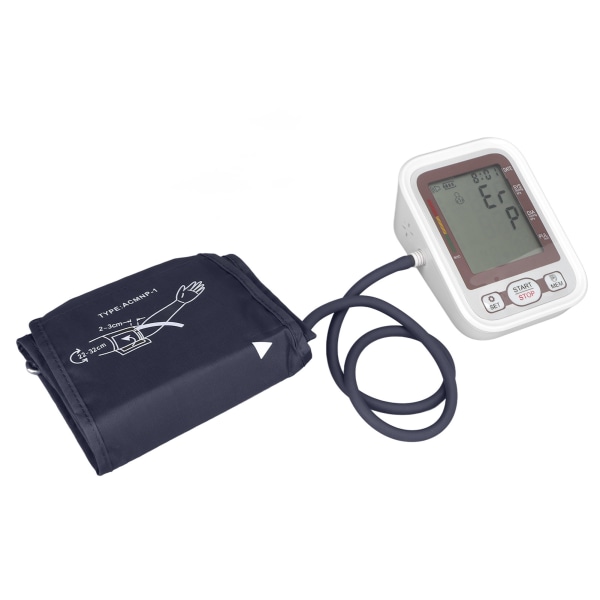 Blodtrykksmåler overarm stor skjerm automatisk pulsmåler blodtrykksmåler for eldre++/