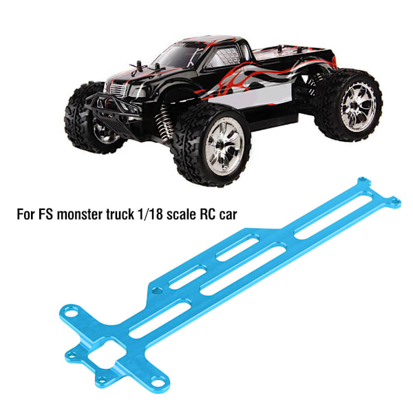 CNC-fräst radiobricka i aluminiumlegering för FS Monster Truck 1/18 skala RC-bil (blå)