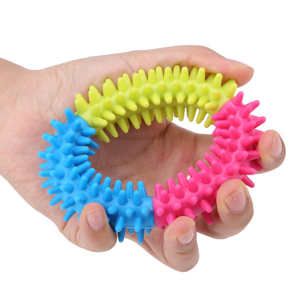 TIMH Cute Ring Shape Chew Toys Tennrengjøringsleker for kjæledyr Hunder Valp
