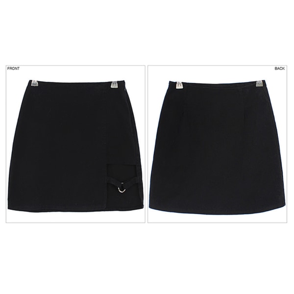 BEMSYM-Personlig chic ringdesign stram slim hofte-nederdel Sort L black L