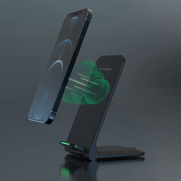 Trådløs oplader - SAMSUNG - IPHONE - HURTIG OPLADNING - BØJBAR - Qi sort[BEMS] black