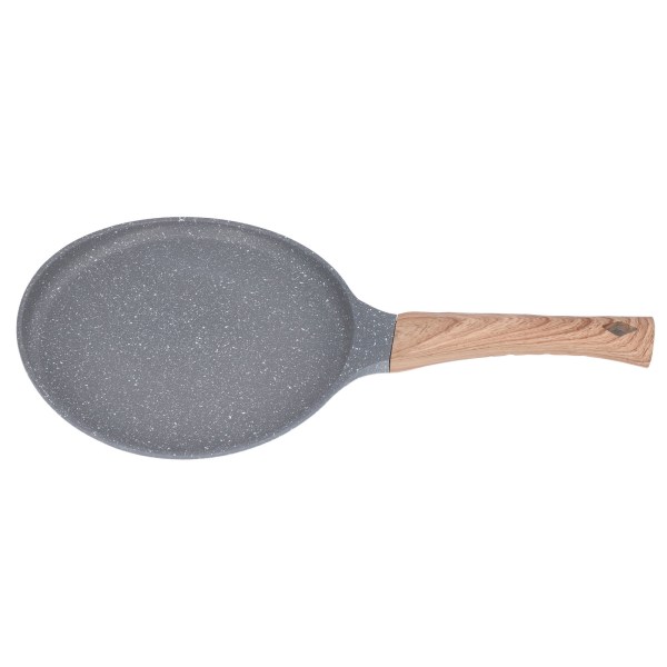Grå Stekpanna med Platt Botten och Non-Stick Beläggning - Aluminiumlegering Kockpanna för Köket