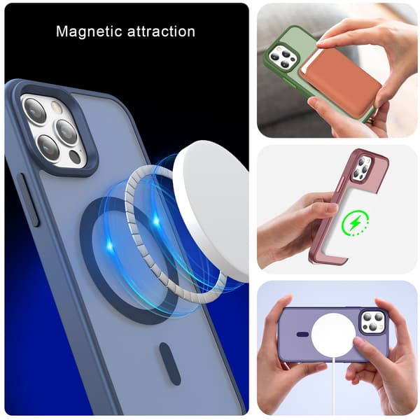 ColorPop Kompatibel med iPhone 12 Pro Max Deksel CH MagSafe Matt Off White 39