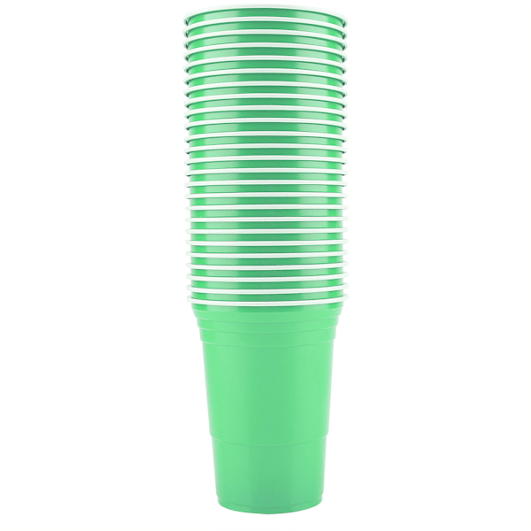 Beer Pong Party Set - 25 Green Cups for Beer Pong Drinking Game