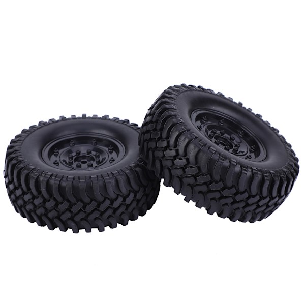 100mm Diameter Simuleringsdekk for RC-bil 1/10 Fjernstyrt Bil Dekk Erstatningstilbehør Svart