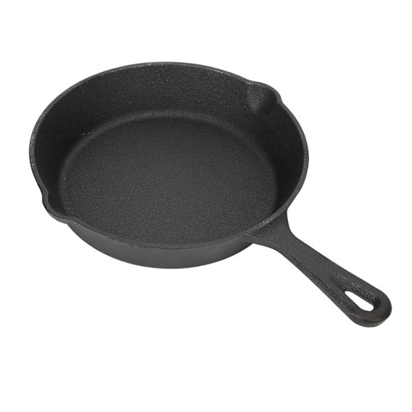 Forhåndssesongert støpejernspanne for jevn varmefordeling - 20 cm/7,9 tommer