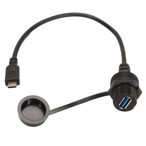 Typ C till USB3.0 OTG-kabel Vattentät Stark PVC 5 Gbps Överföring Spolmonterad Kabel
