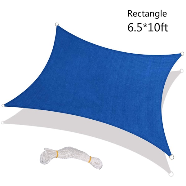 Sejldug Rektangel Grå Polyester Oxford Klud Solsejl til Baghave Have Terrasse Have 2x 3m