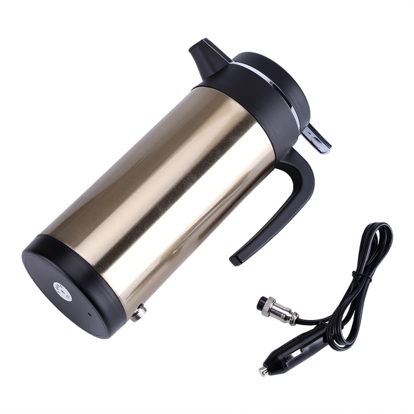 Kannettava sähköinen lämmityskupillinen ruostumattomasta teräksestä - 850mL, 12V, kiehuvan vedenkeitin matkakäyttöön
