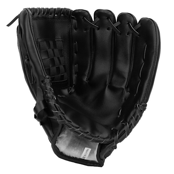 PVC Tyk Baseball Handske Træningskonkurrence Handsker til Voksne Børn (Sort 12,5 tommer)