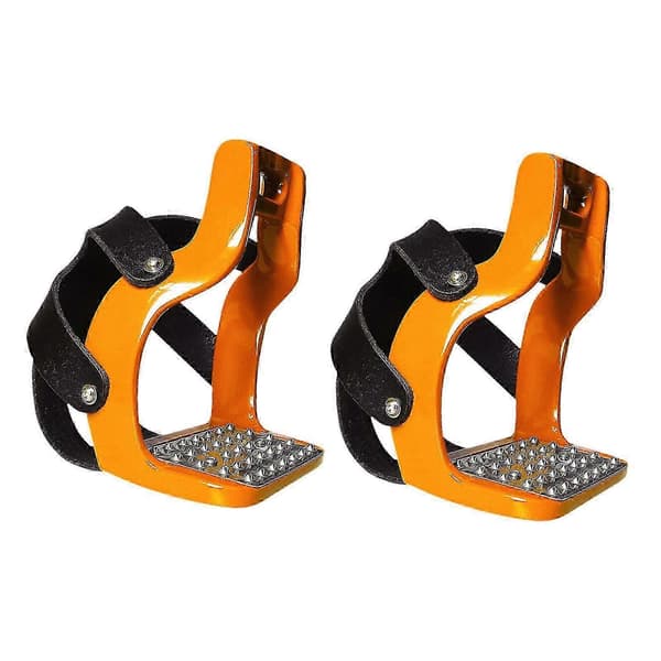 2x Ridstigbyglar, Sadelstigbyglar, Professionella Aluminium Engelska Orange
