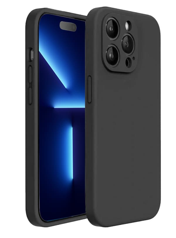 【BEMS】Kompatibel med iPhone 13 Pro Mat Sort Cover - Med Kamerabeskyttelse