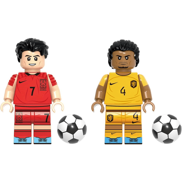 Berømte fodboldstjerner Actionfigurer Fodboldspillere Minifans VM gavesæt (8 stk) 8 sets
