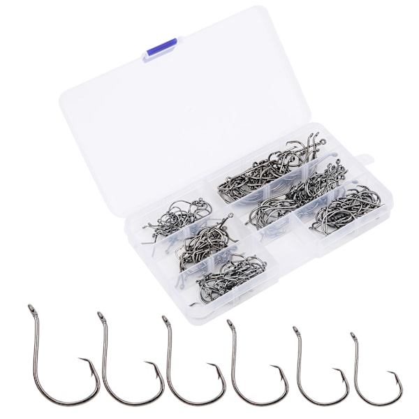 Crank Hook Fiskekrokset Offset Lätt Fångst Kolstål Fiskeutrustning för Mjukt Bete