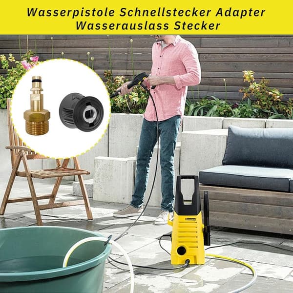 Højtryksrenseradapter - M22 14 mm lynkoblingsadapter til Karcher K2-K7 - lynudløseradapter