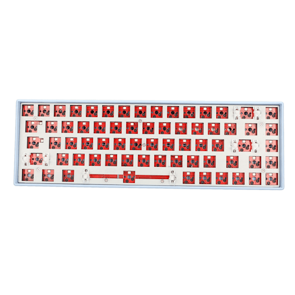 68-tangenters Mekaniskt Tangentbord DIY-kit med RGB 5V DC-stöd Trådlöst 2.4G Typ C Trådbundet Bluetooth 3.0 5.0 Hot Swap Tangentbord för IOS Blå