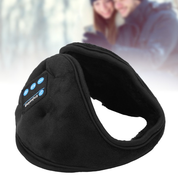 Vinter øreklokker Musikk for Bluetooth 5.0 Myk hudvennlig oppladbar ørevarmer++