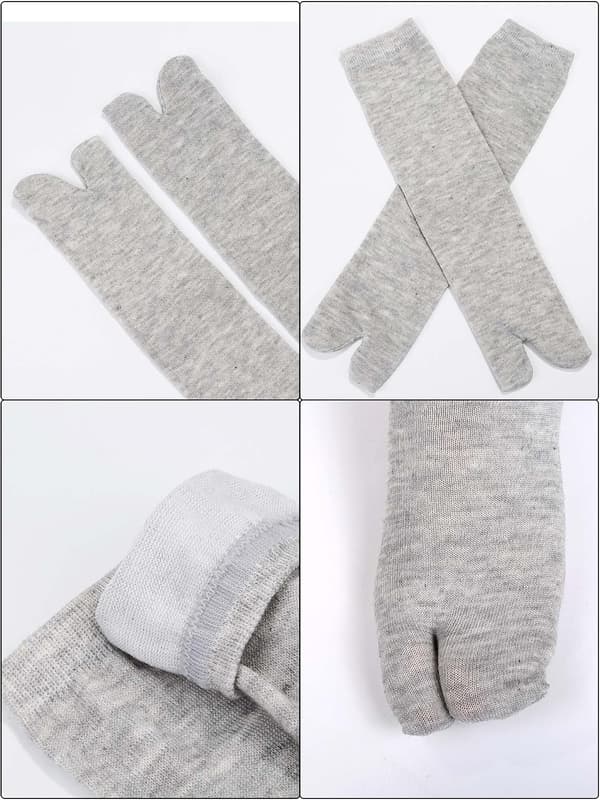 6 par unisex Tabi flip-flop strømper Geta strømper bomuld split tå Tabi strømper elastiske til kvinder og mænd, flerfarvet