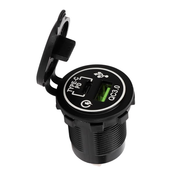 Modifierad billaddare TPYE C+QC3.0 Snabbladdning Dual Port Output High Current Full Protocol