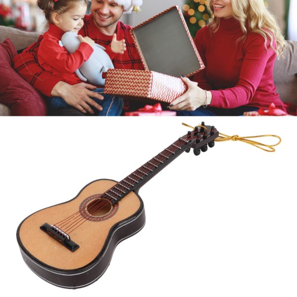 Guitar Ornament Resin Miniatyyri kitaran riippukoristeet joulun syntymäpäiväjuhlille 5,9 tuumaa /