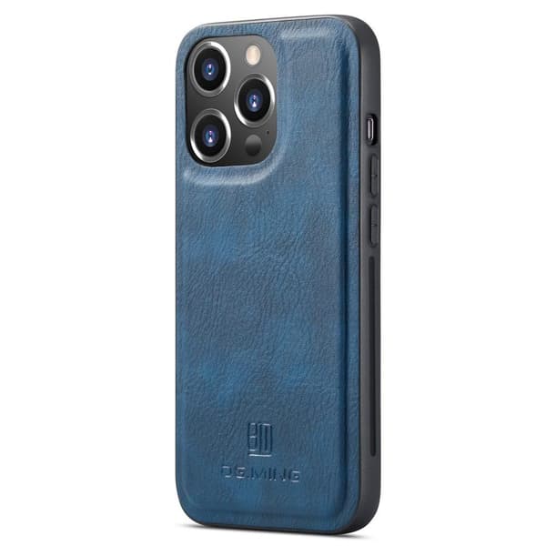 【BEMS】DG MING Kompatibel med iPhone 15 Pro 2-i-1 Magnet Lommebokdeksel - Blå Blå blue