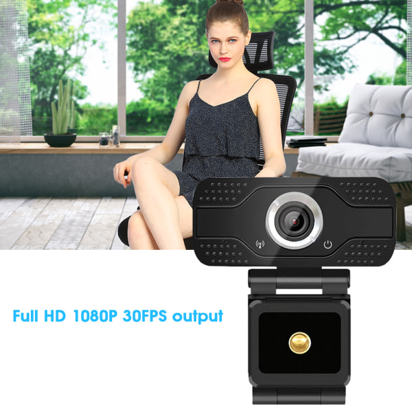 1080P stasjonær datamaskinkamera USB nettbasert nettkamera med mikrofon++