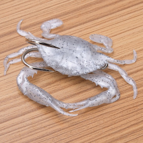 2 st Silikon Mjuka Fiskebeten Konstgjort Bete Krabba med Vassa Krokar Fiskeutrustning Tillbehör 2#